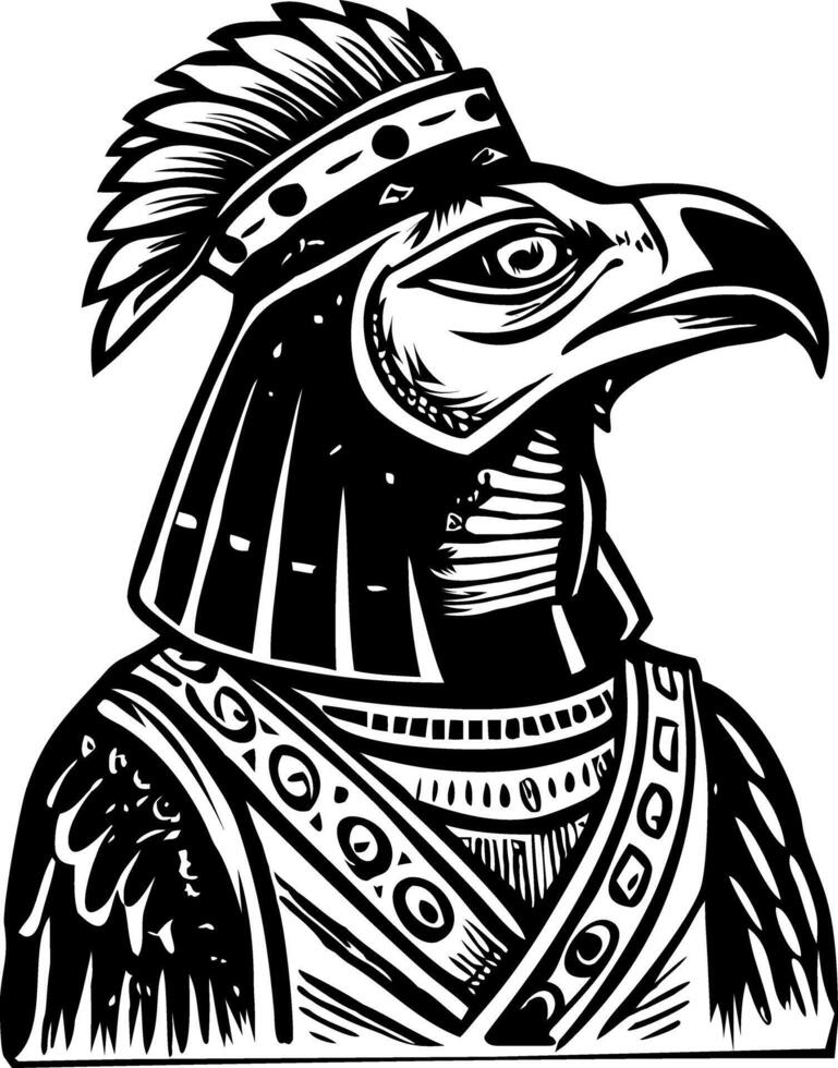 An eagle with a crown and a feather in its beak vector
