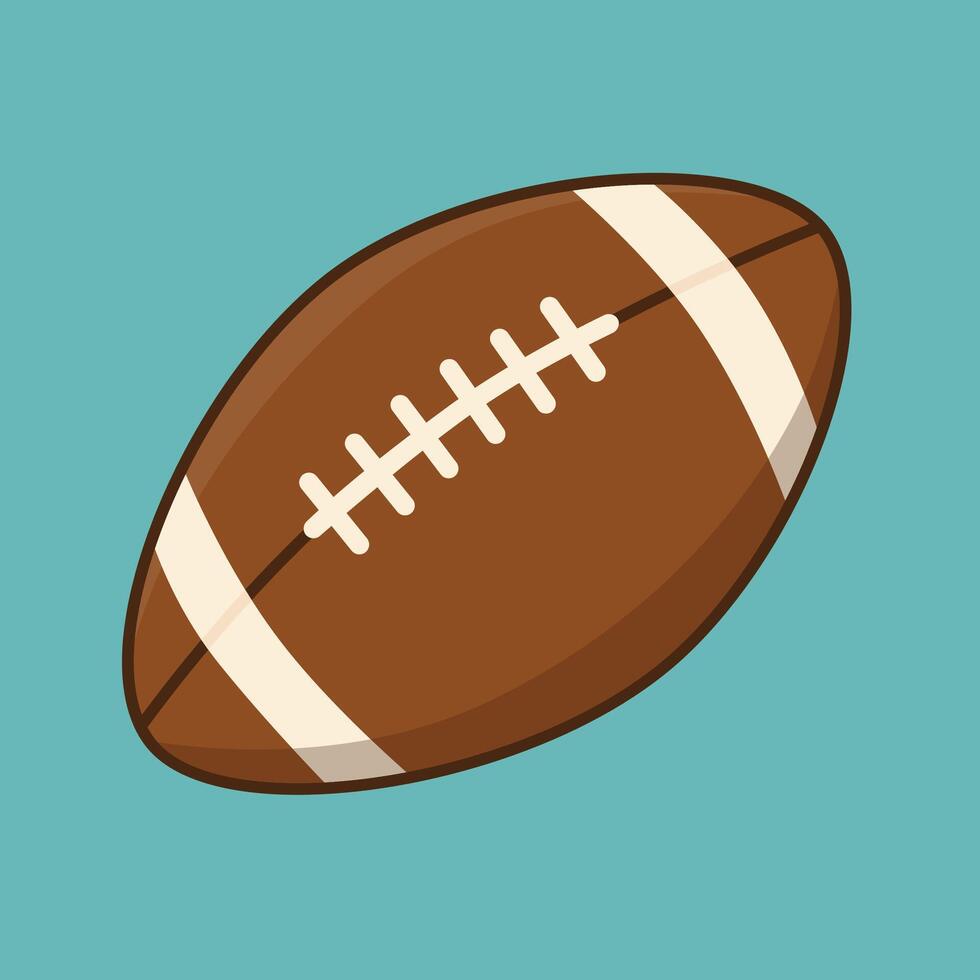 American Football Rugby Flat Illustration vector