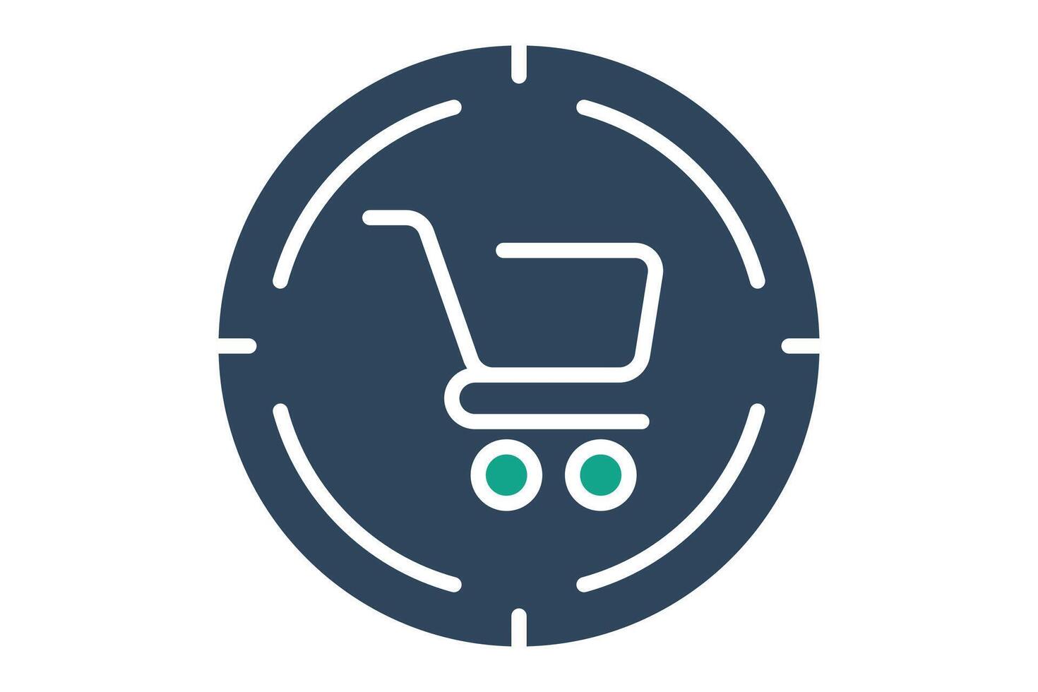Targeting icon. solid icon style. icon related to digital market. business elements illustration vector