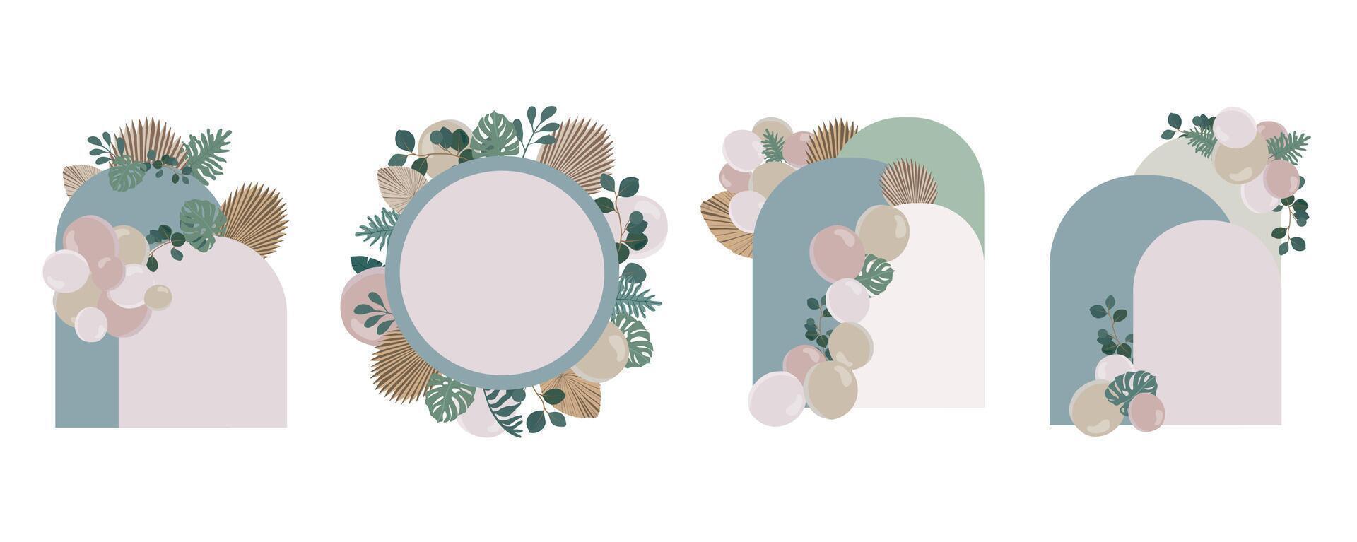 Boho backdrop element object vector