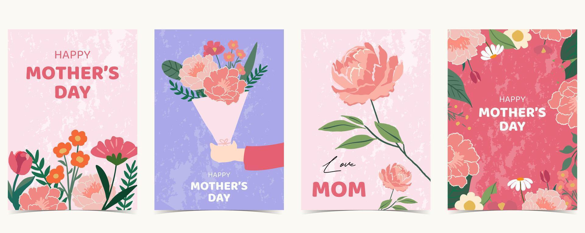 A4 flower background for mother day vector