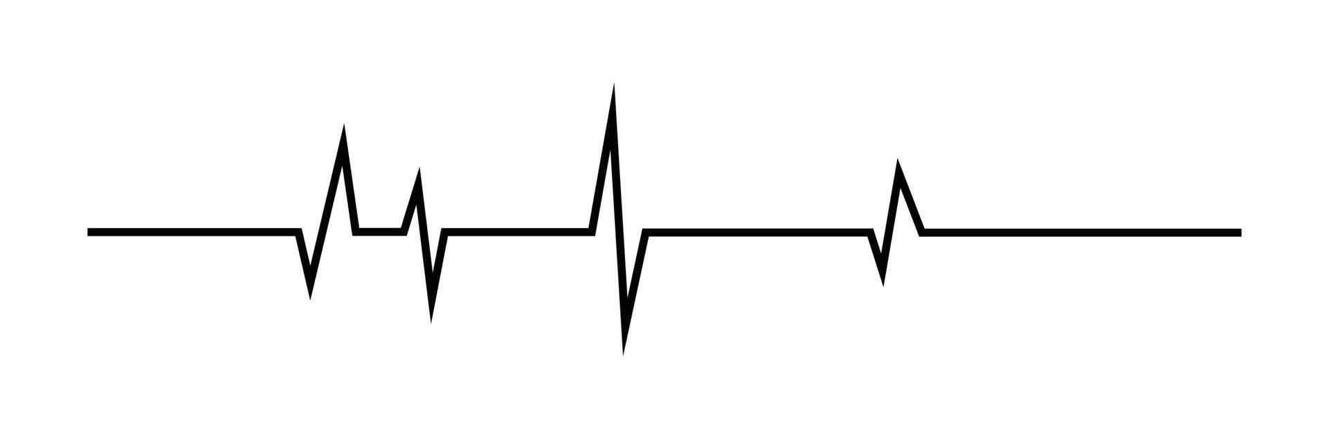 balck ecg Line Heartbeats icon vector