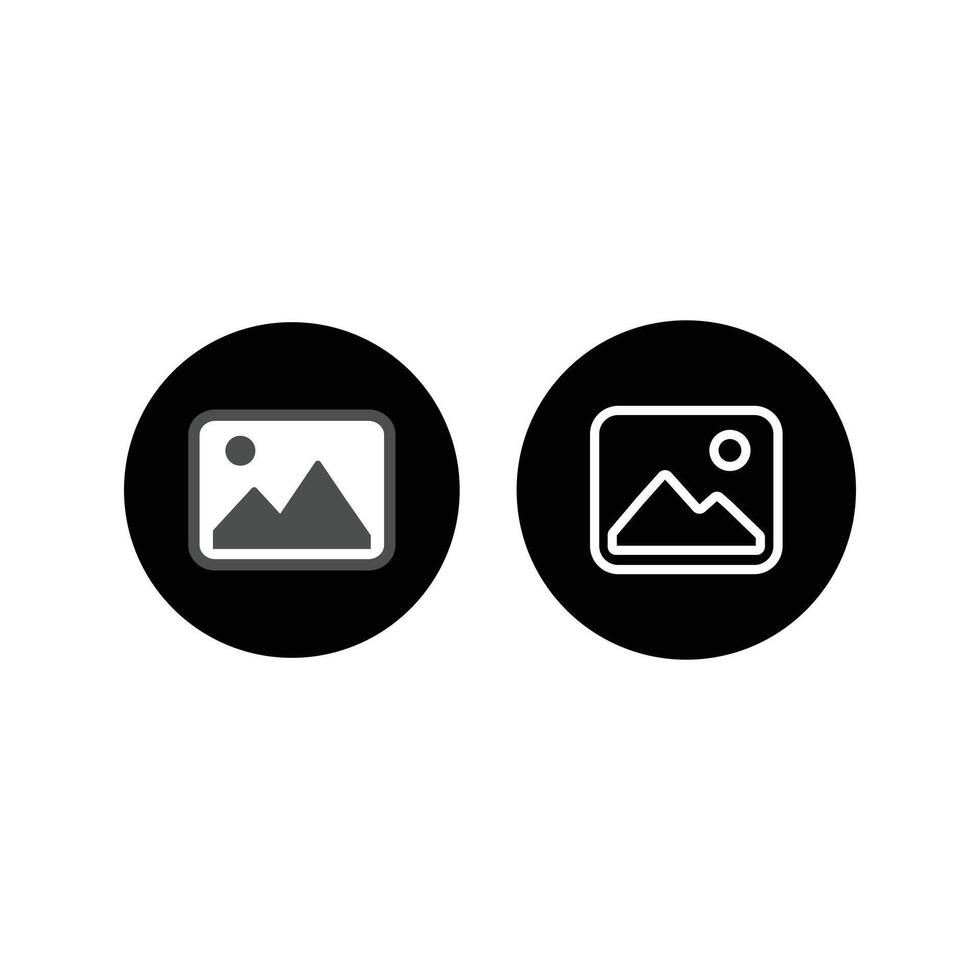 Gallery , picture icons. Perfect for user interface, new application, etc vector
