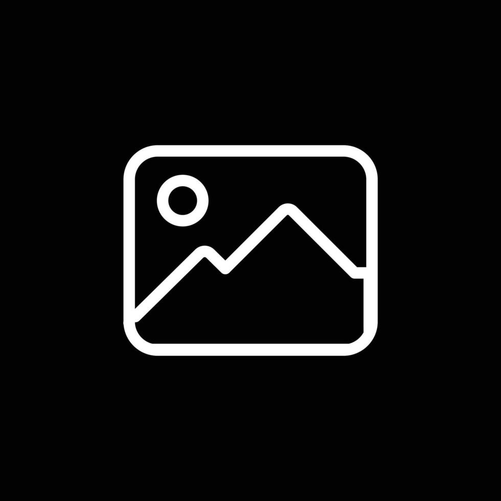 Gallery icon in flat. picture icon in white stroke vector