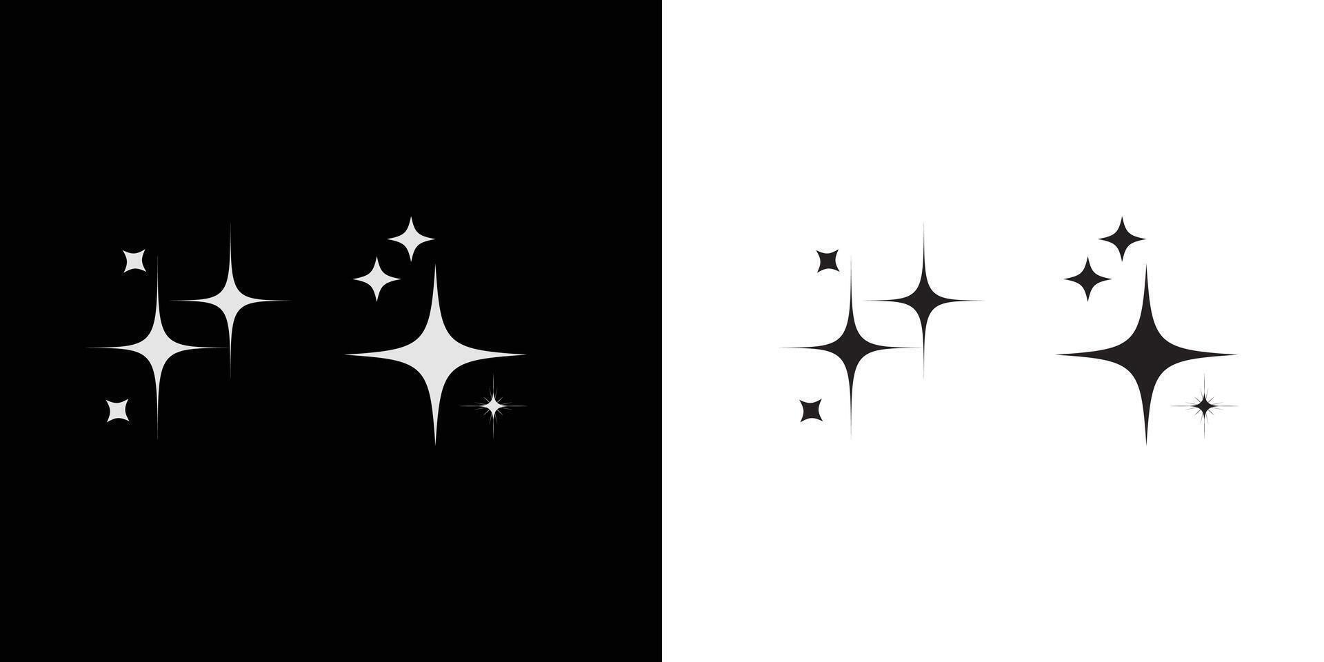shine icon isolated on white background. blinking stars, spark icon. vector