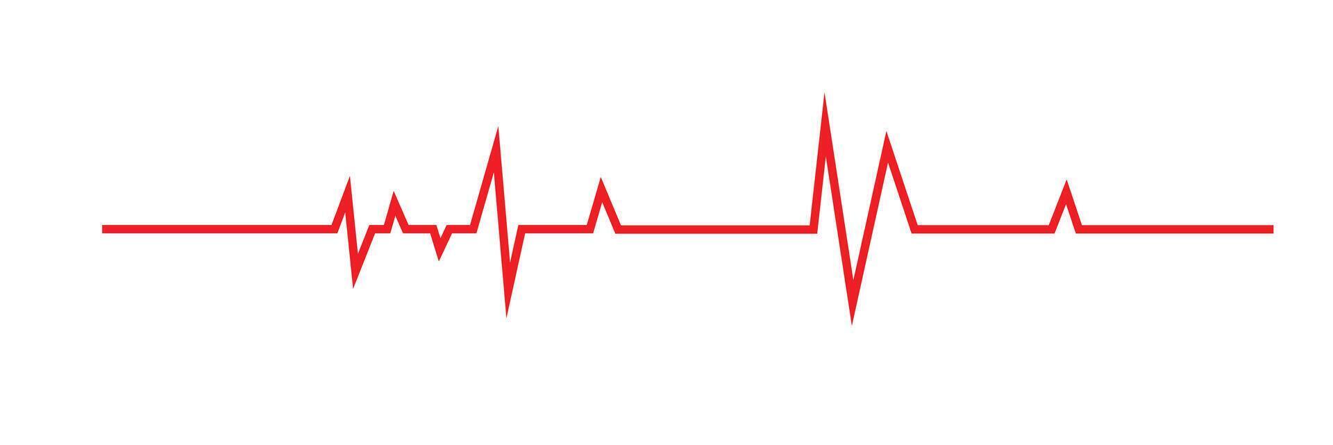 red heartbeat line icon .Set of heartbeat icon. cardiogram heart logo vector