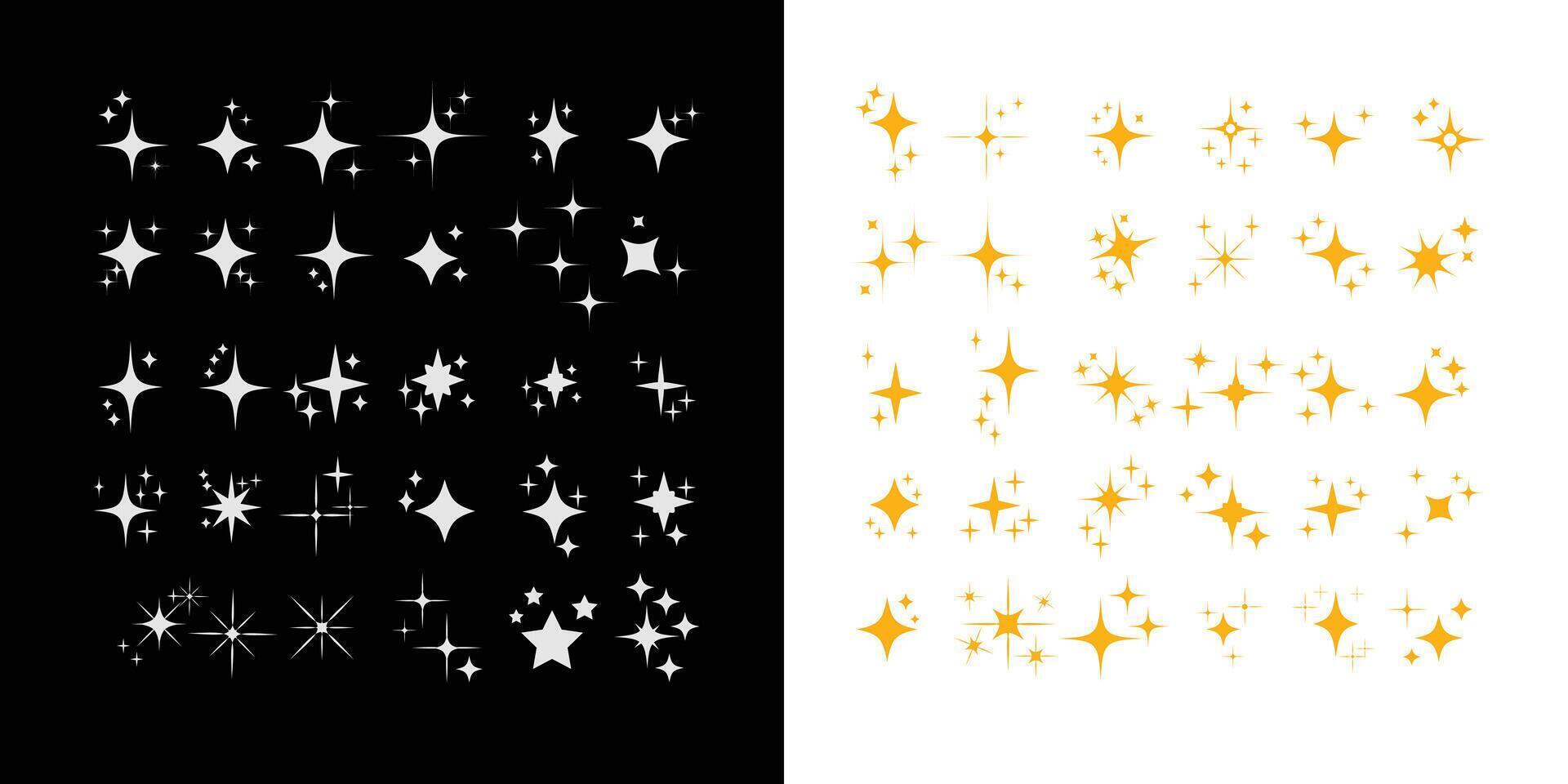 Set of Clean shining icons. vector