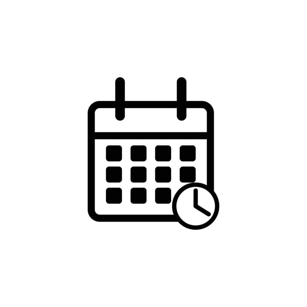 calendar line icon. vector