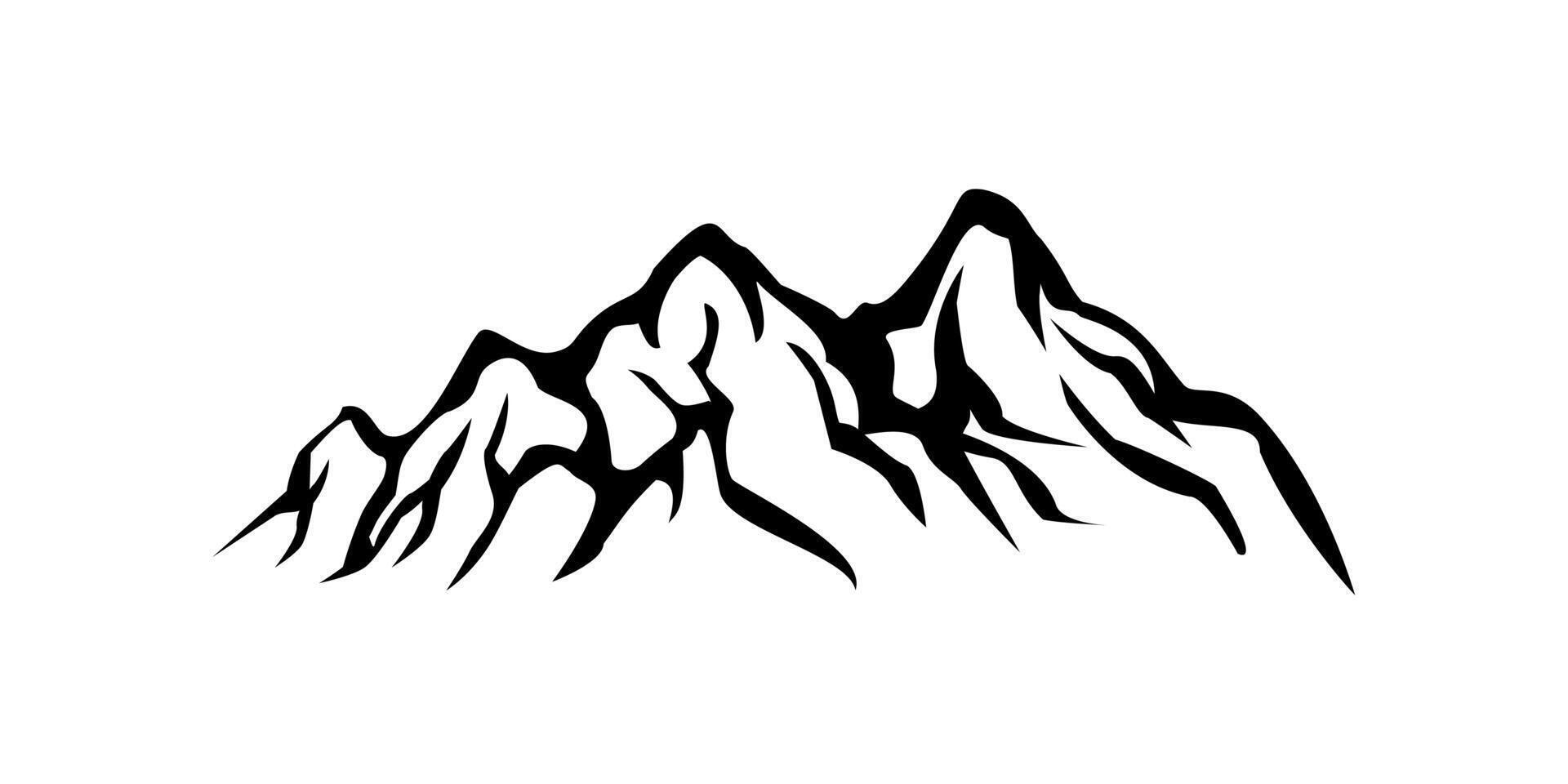 mountains silhouette design. nature background illustration. vector