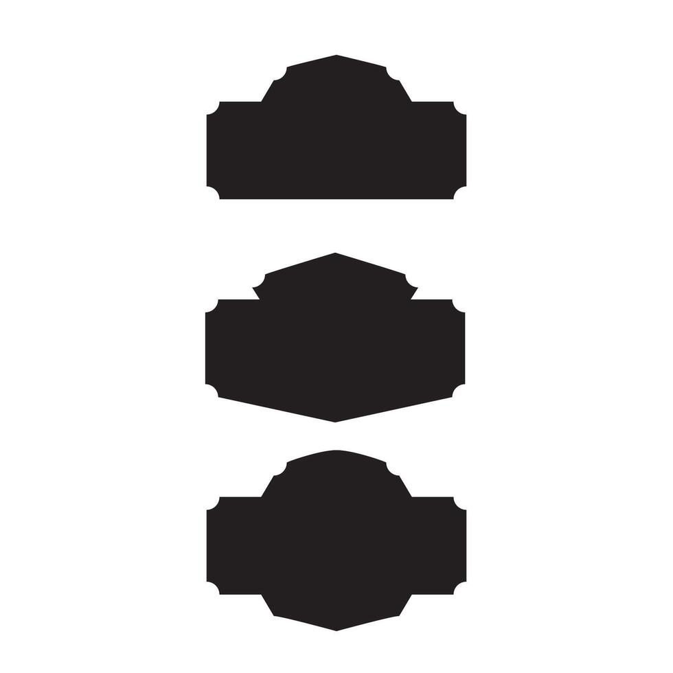 set of vintage shield design. retro style element. vector