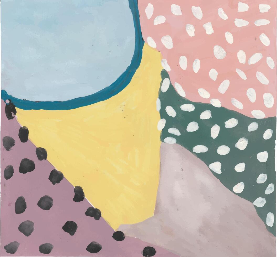 Colorful Abstract Geometric Composition with Shapes and Patterns vector