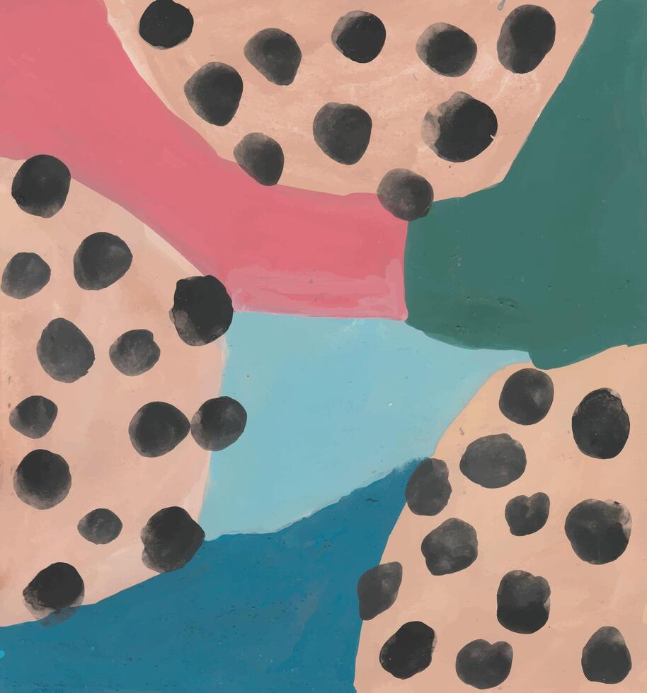 Abstract Composition with Colorful Shapes and Dots vector