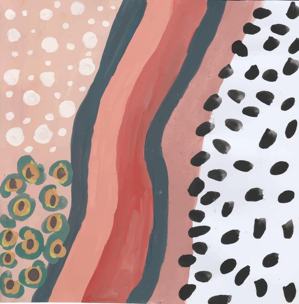 Abstract Composition with Colorful Patterns and Textures vector