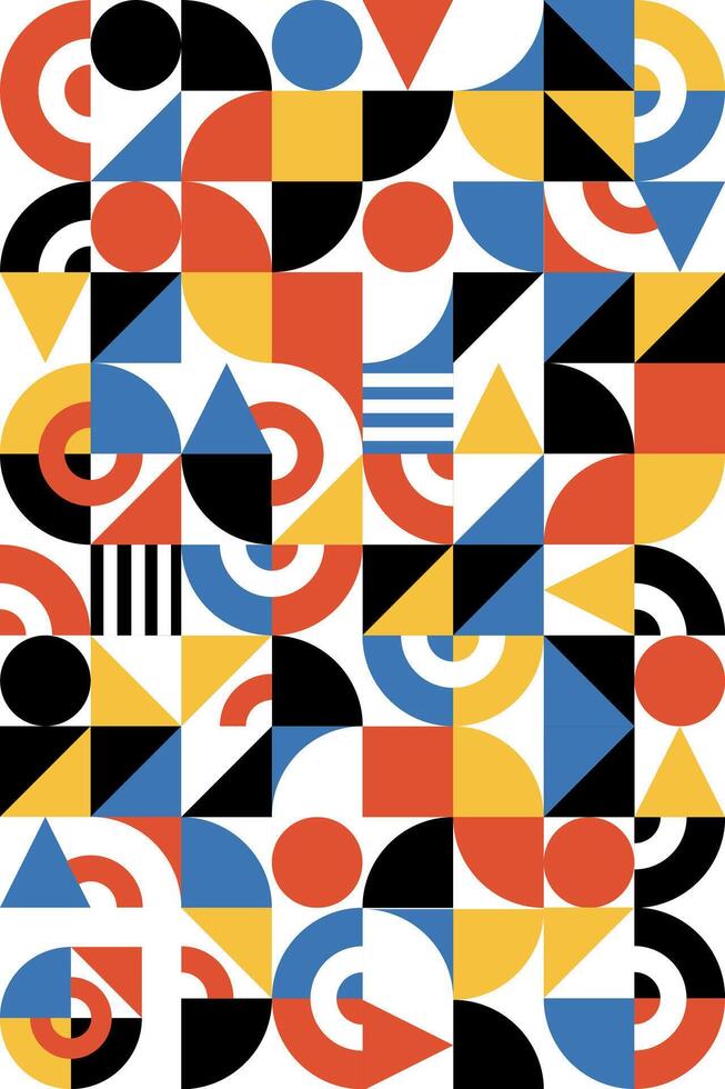 Bauhaus Abstract Geometry Minimalize Set pattern vector