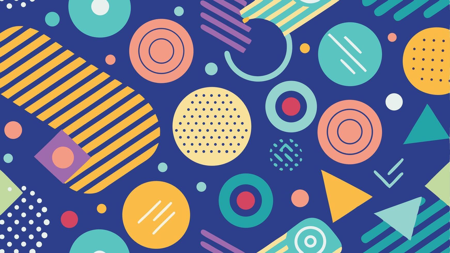 Vibrant Geometric Fun Background vector