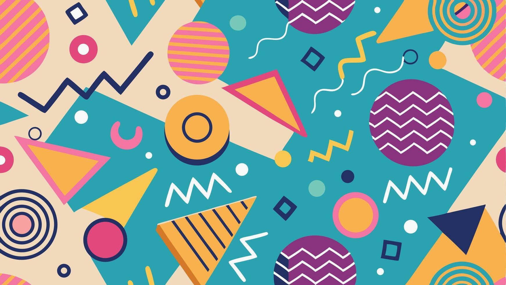 Funky Multicolor Retro Design vector