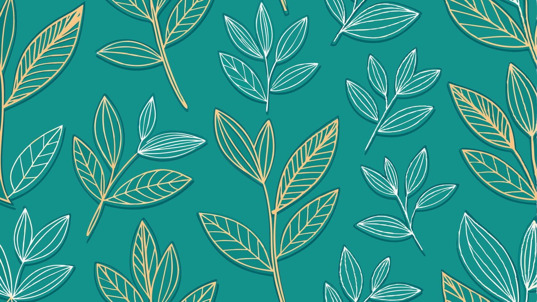 Clean Line Leaf Arrangement vector