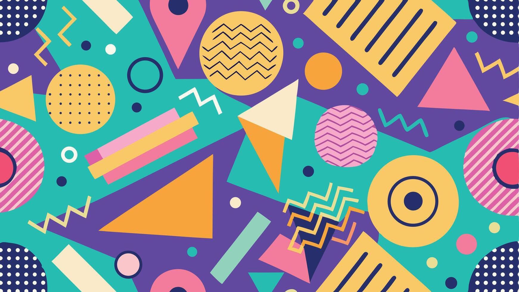Vibrant Memphis Style Background vector