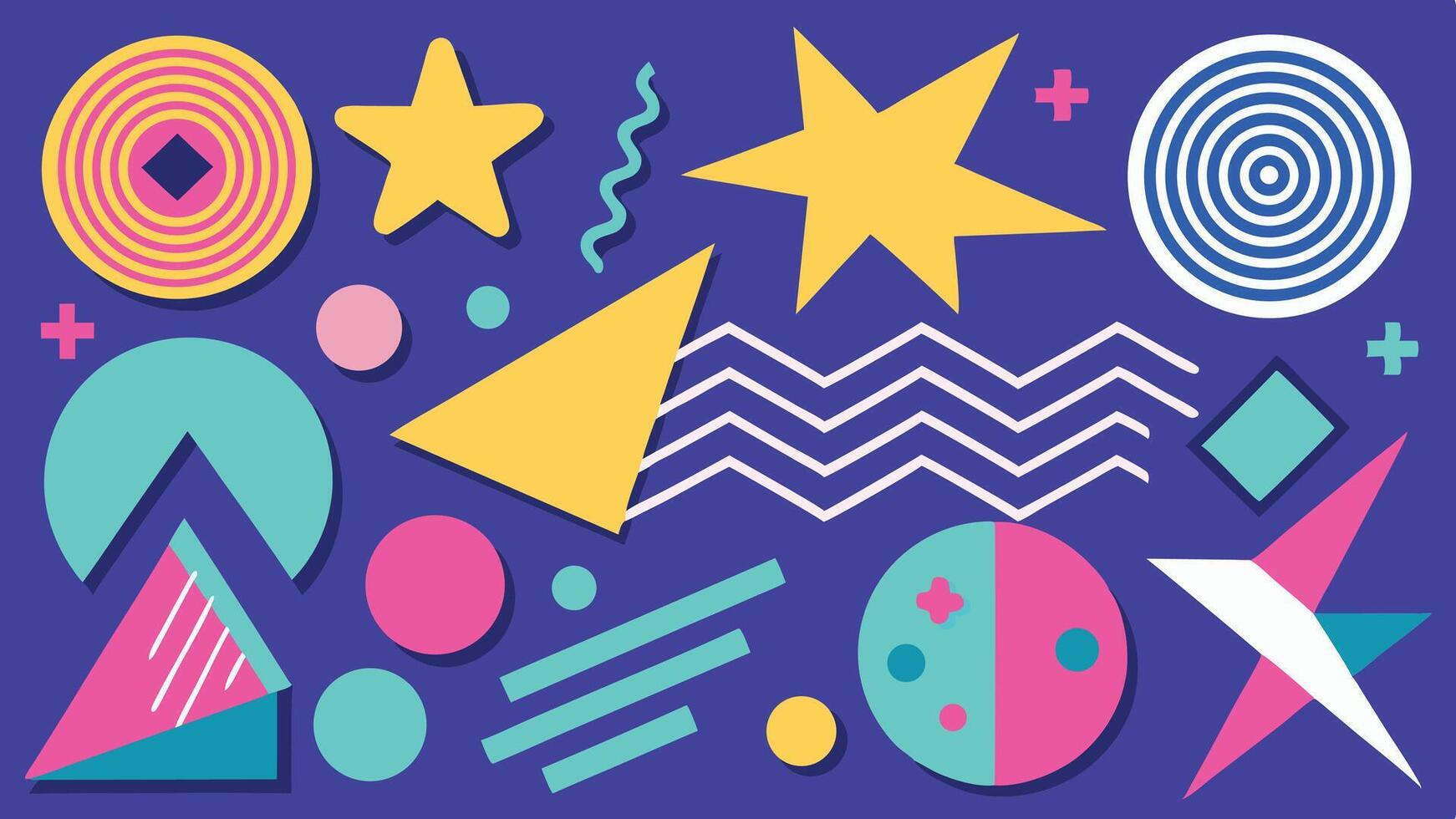 Creative Memphis Pattern Graphics vector