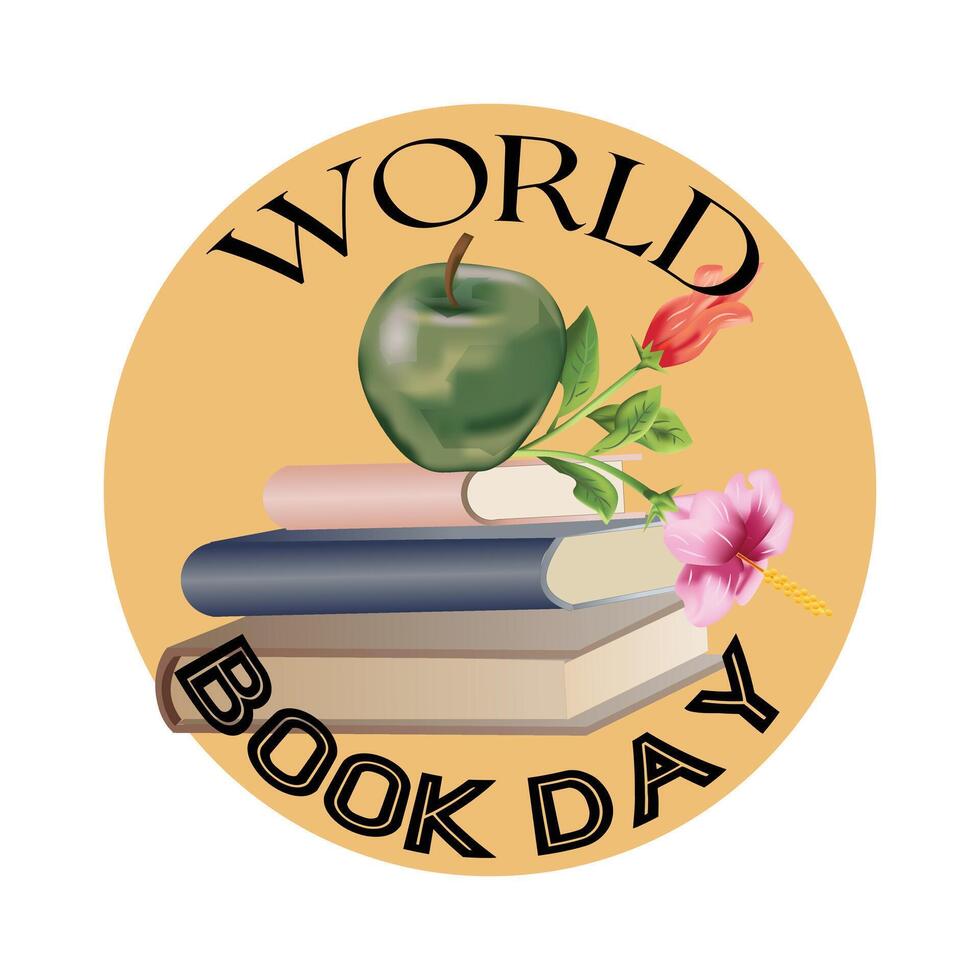 World Book Day Sign and Badge vector