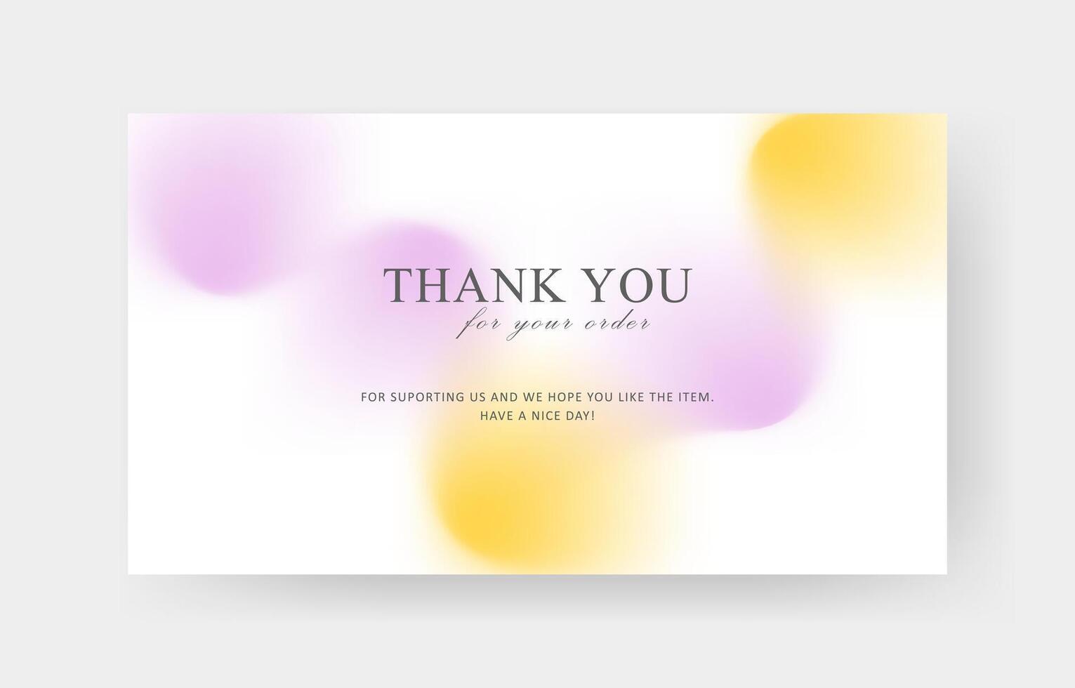thank you card template design, customer business card, aesthetic greeting template, printable custom small business card vector