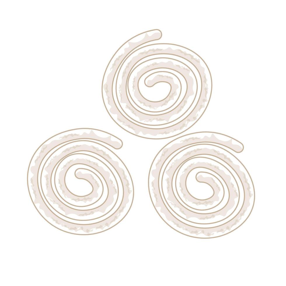 Illustration Logo Line art Jalebi Isolated vector