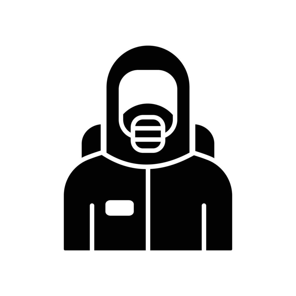 Hazmat Worker Icon Set vector