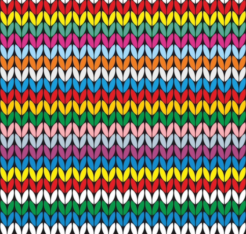 A seamless background with color knitted fabric. vector