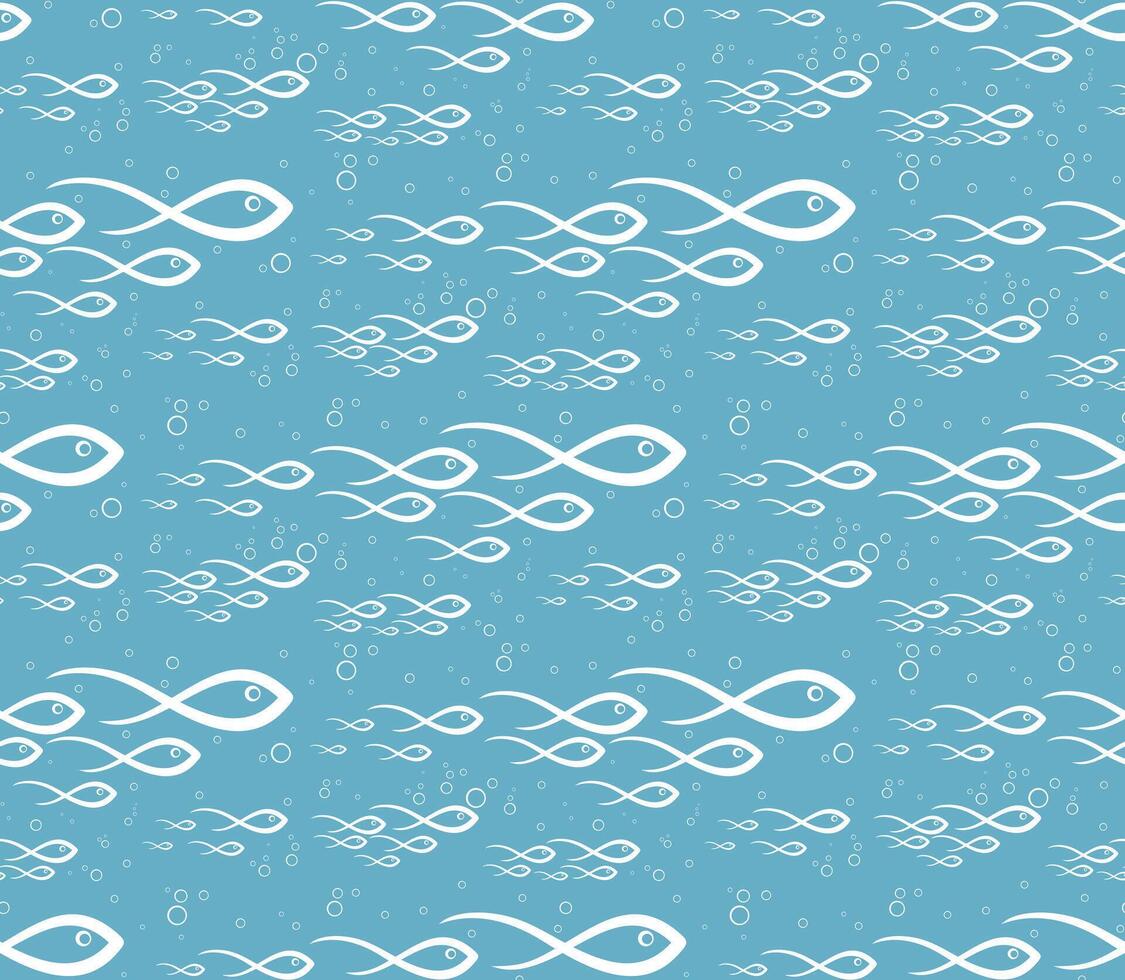 Seamless background with fishes. vector