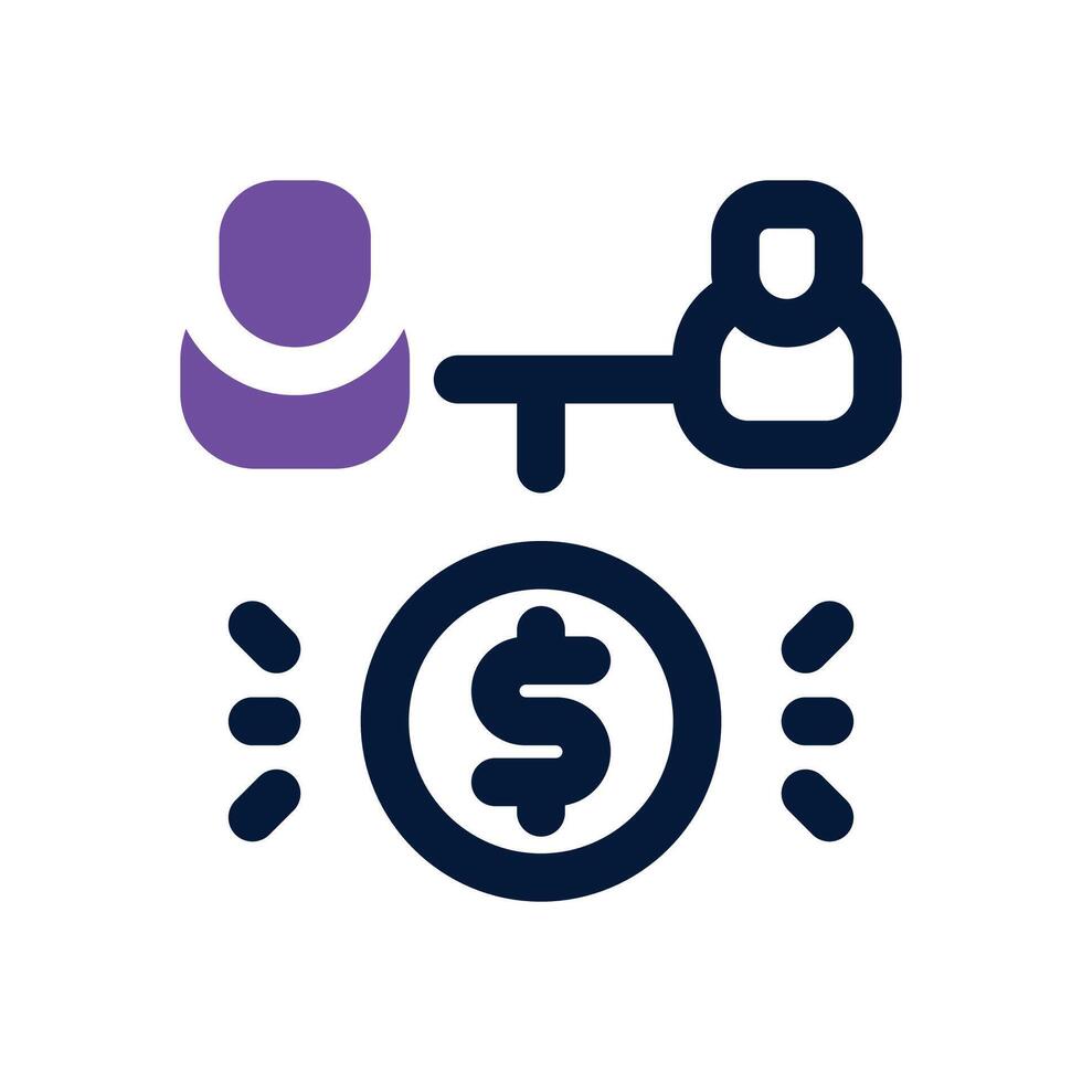 human capital dual tone icon. Sleek and modern icon for websites and mobile apps. vector