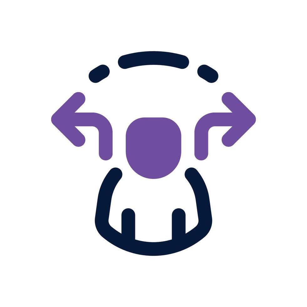 decision making dual tone icon. Sleek and modern icon for websites and mobile apps. vector