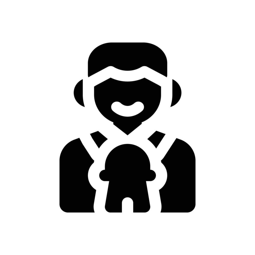 journalist glyph icon. Strong and solid icon for websites and mobile apps. vector