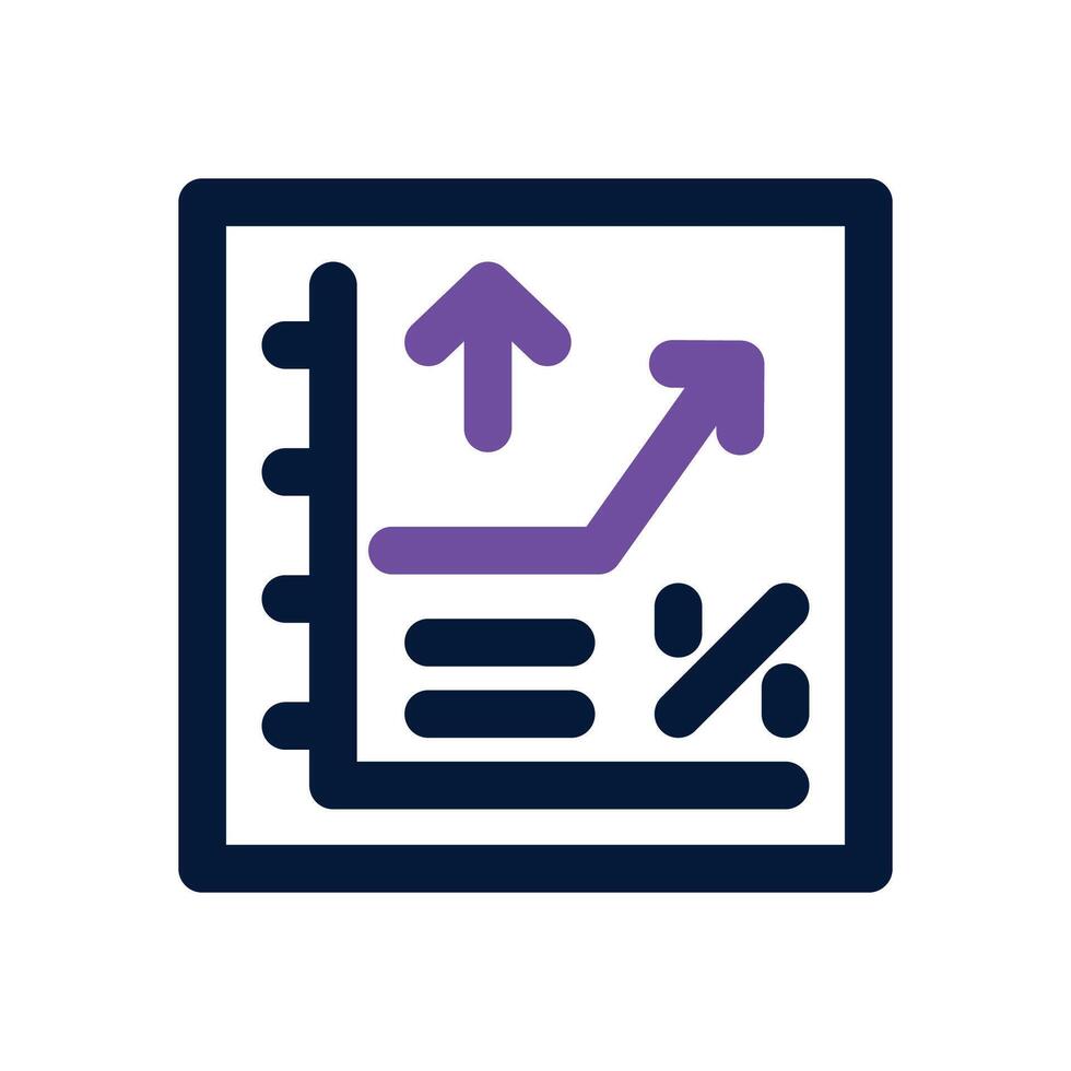 chart dual tone icon. Sleek and modern icon for websites and mobile apps. vector