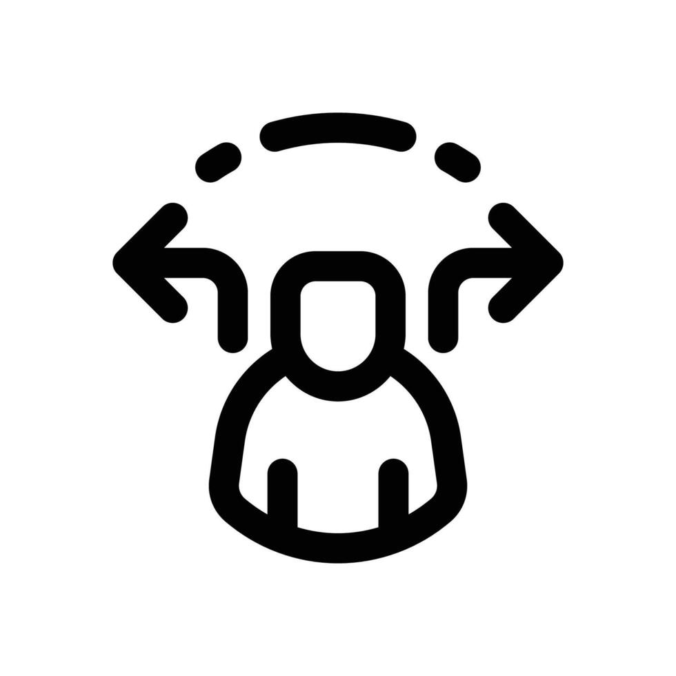 decision making line icon. Clean and minimalist icon for websites and mobile apps. vector