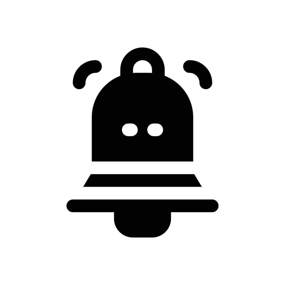 bell glyph icon. Strong and solid icon for websites and mobile apps. vector