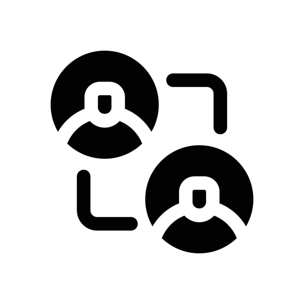 business collaboration glyph icon. Strong and solid icon for websites and mobile apps. vector
