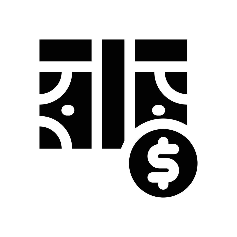 cash glyph icon. Strong and solid icon for websites and mobile apps. vector