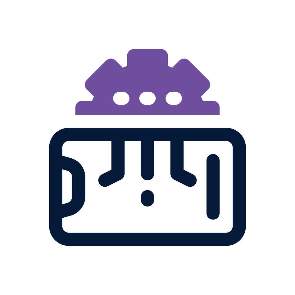 backend dual tone icon. Sleek and modern icon for websites and mobile apps. vector