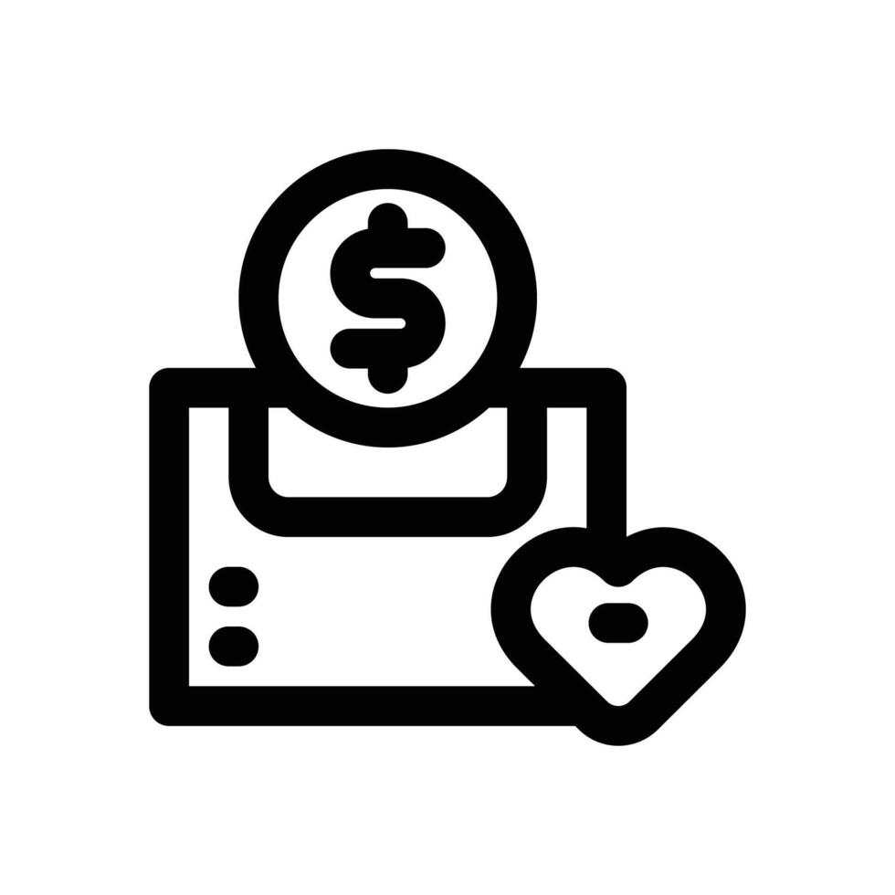 fundraising line icon. Clean and minimalist icon for websites and mobile apps. vector