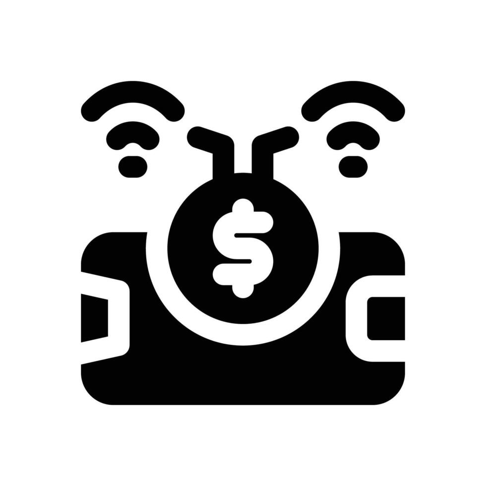 digital currency glyph icon. Strong and solid icon for websites, mobile interfaces, presentations, and visual branding. High quality and easy to edit. vector
