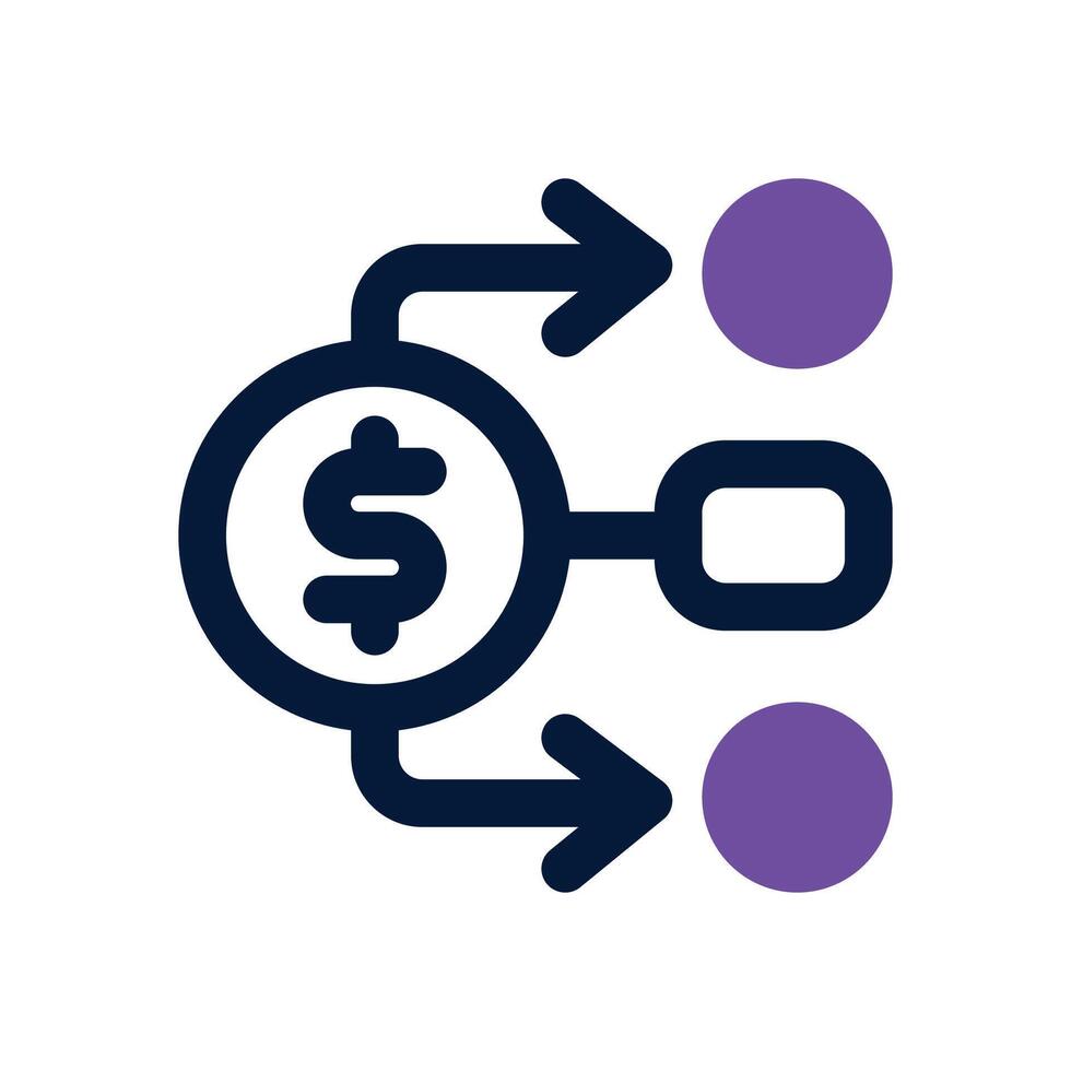 diversification dual tone icon. Sleek and modern icon for websites, mobile apps, marketing materials, and corporate design. Fully scalable and ready to use. vector