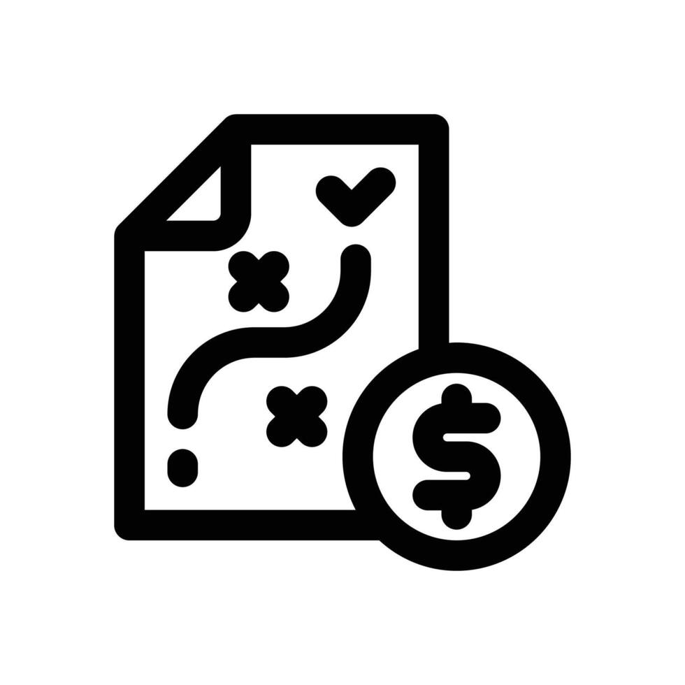 financial planning line icon. Clean and minimalist icon for websites and mobile apps. vector