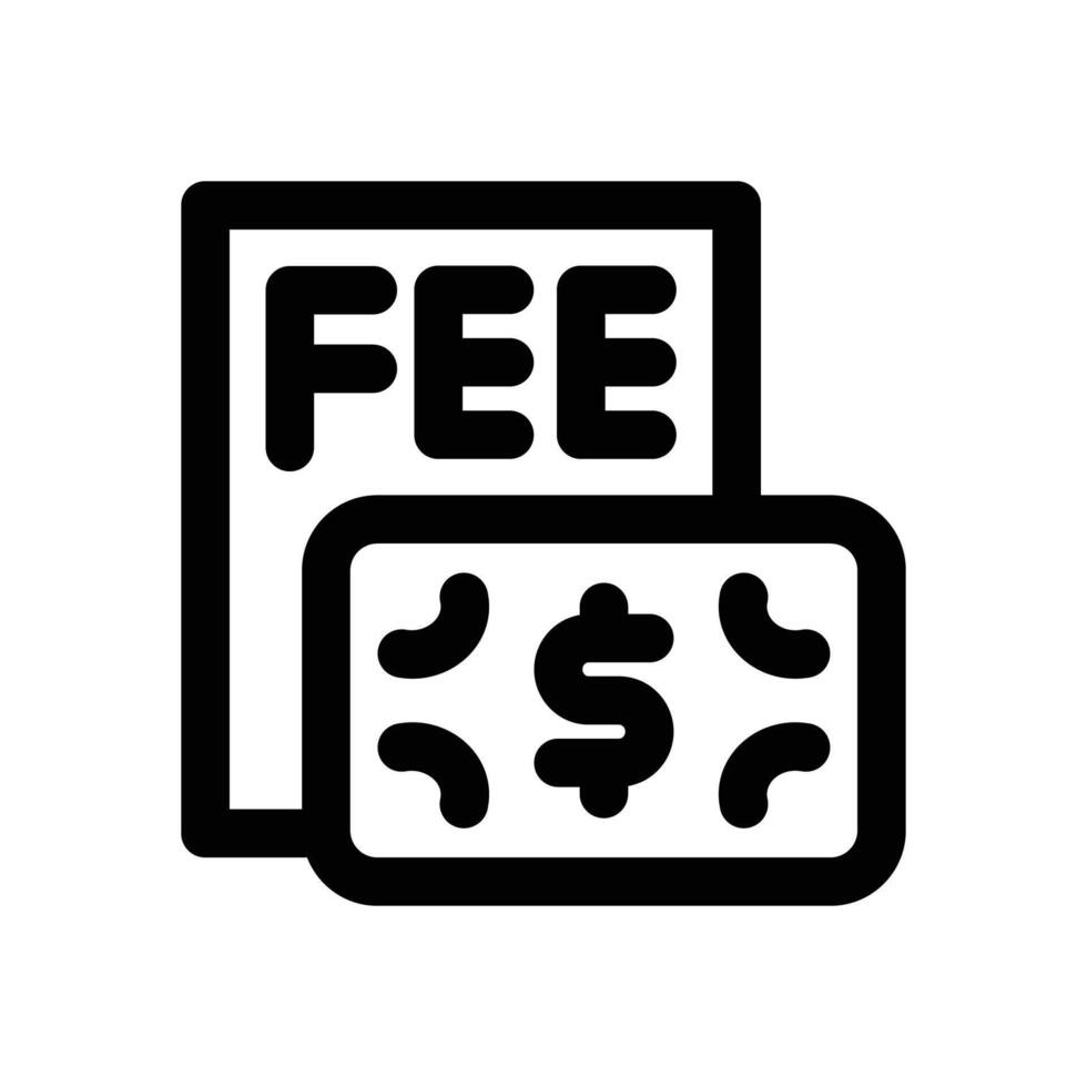 fee line icon. Clean and minimalist icon for websites and mobile apps. vector