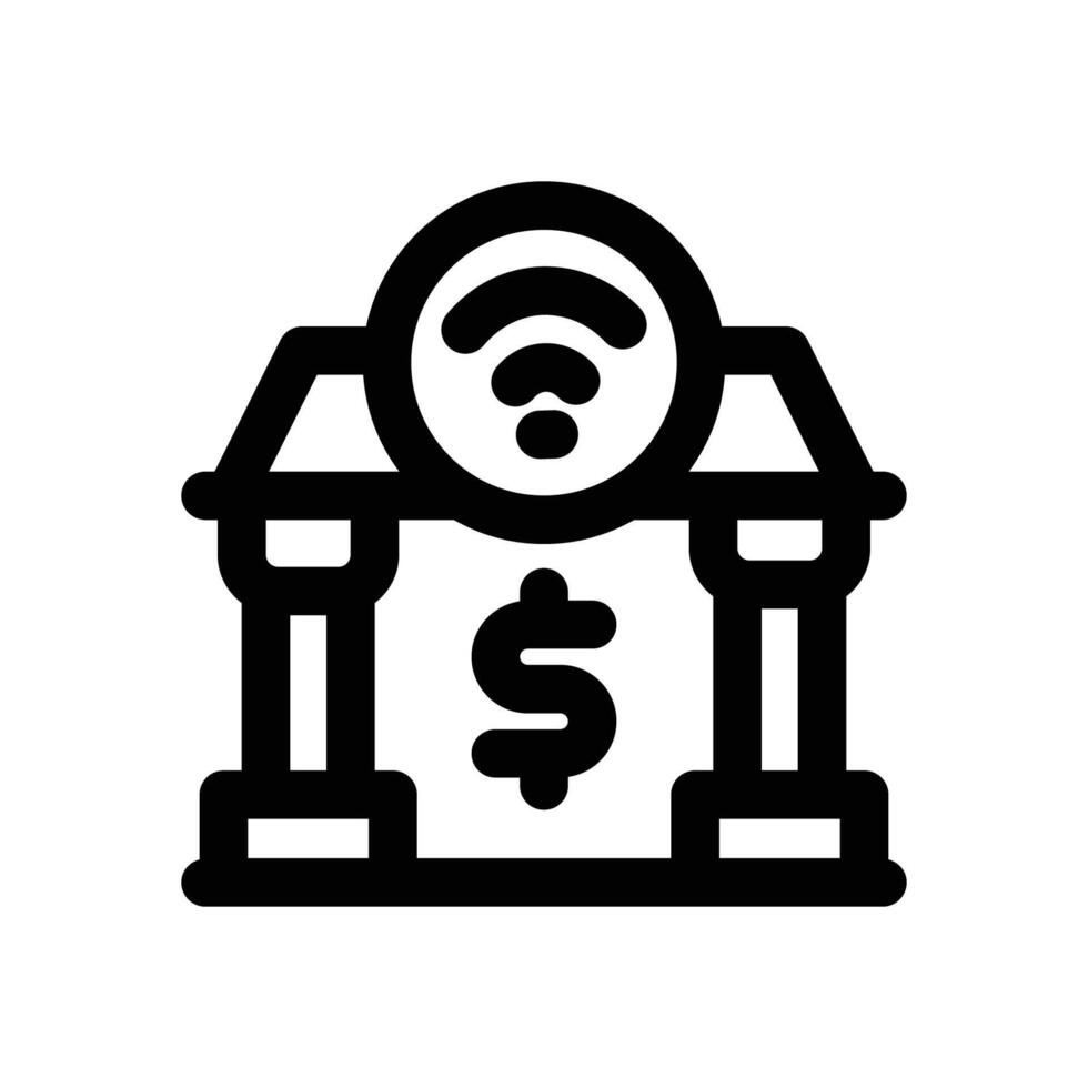 online banking line icon. Clean and minimalist icon for websites and mobile apps. vector