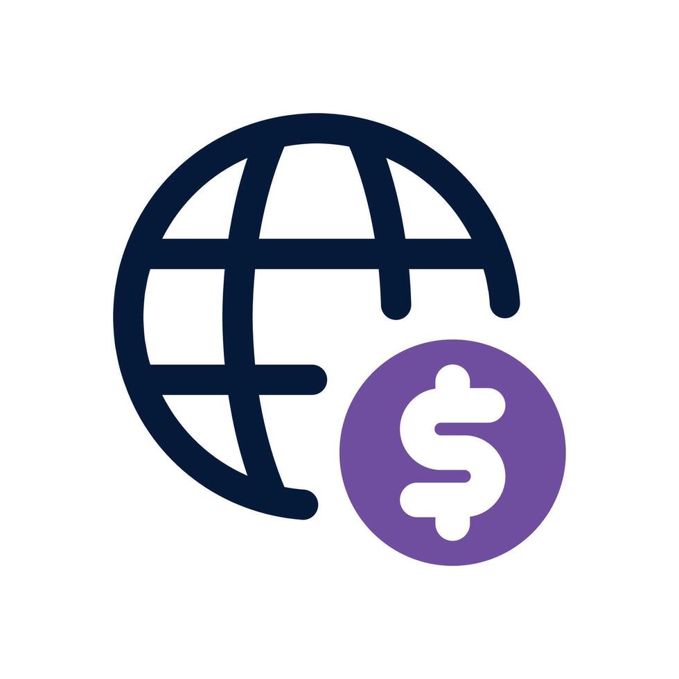 international investor dual tone icon. Sleek and modern icon for websites and mobile apps. vector