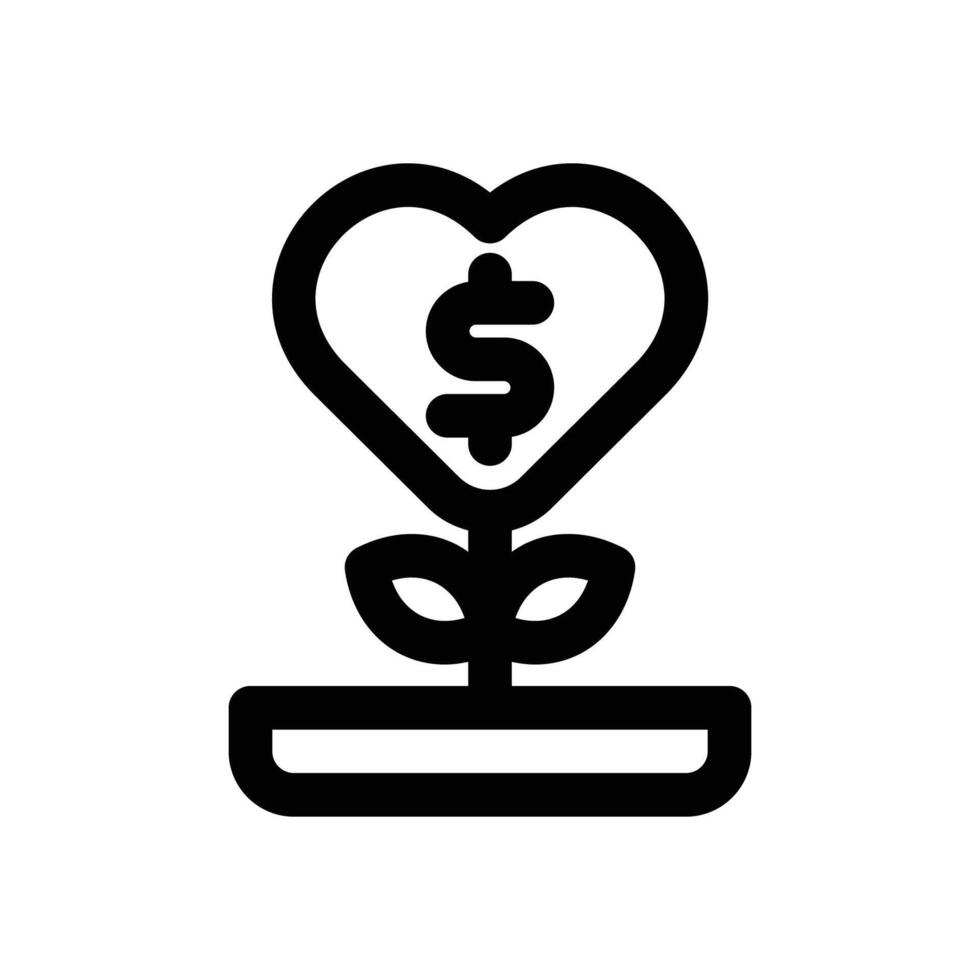 philanthropy line icon. Clean and minimalist icon for websites and mobile apps. vector
