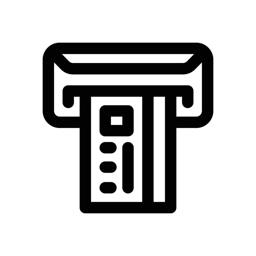 withdraw line icon. Clean and minimalist icon for websites and mobile apps. vector