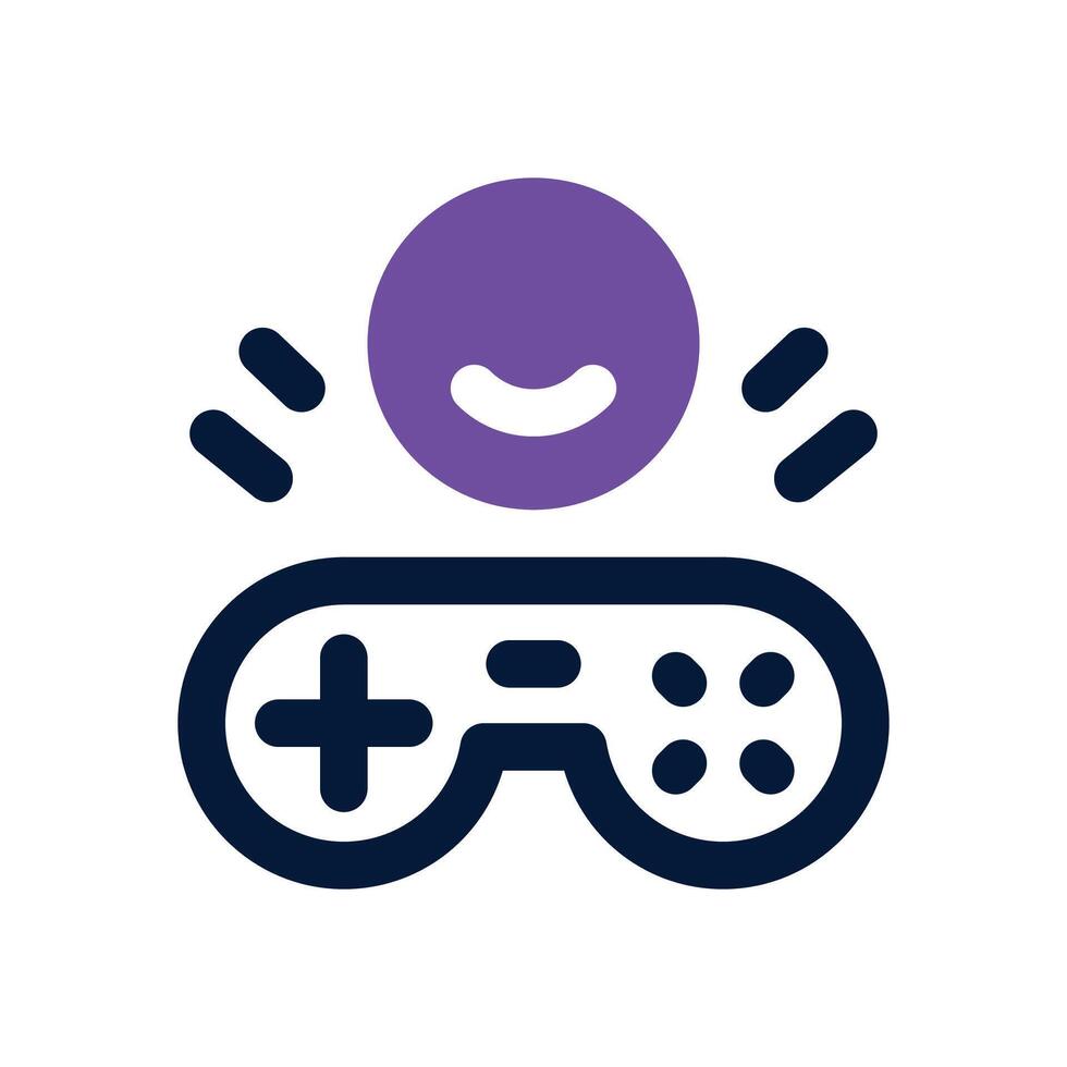 game dual tone icon. Sleek and modern icon for websites and mobile apps. vector