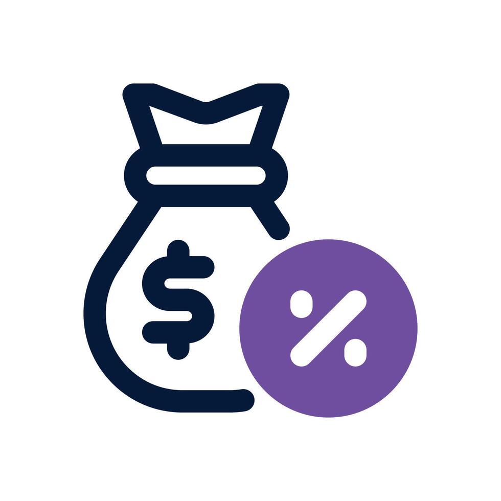 commission dual tone icon. Sleek and modern icon for websites and mobile apps. vector