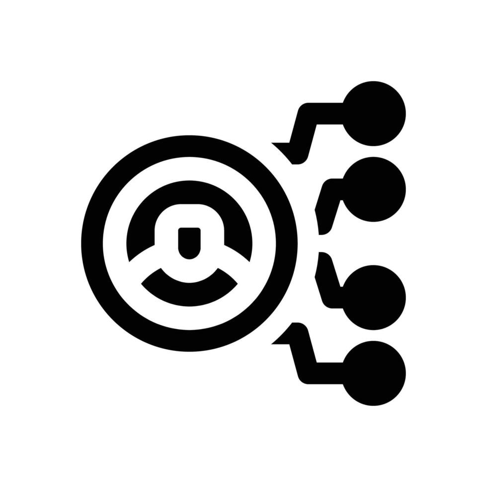 stakeholder glyph icon. Strong and solid icon for websites and mobile apps. vector
